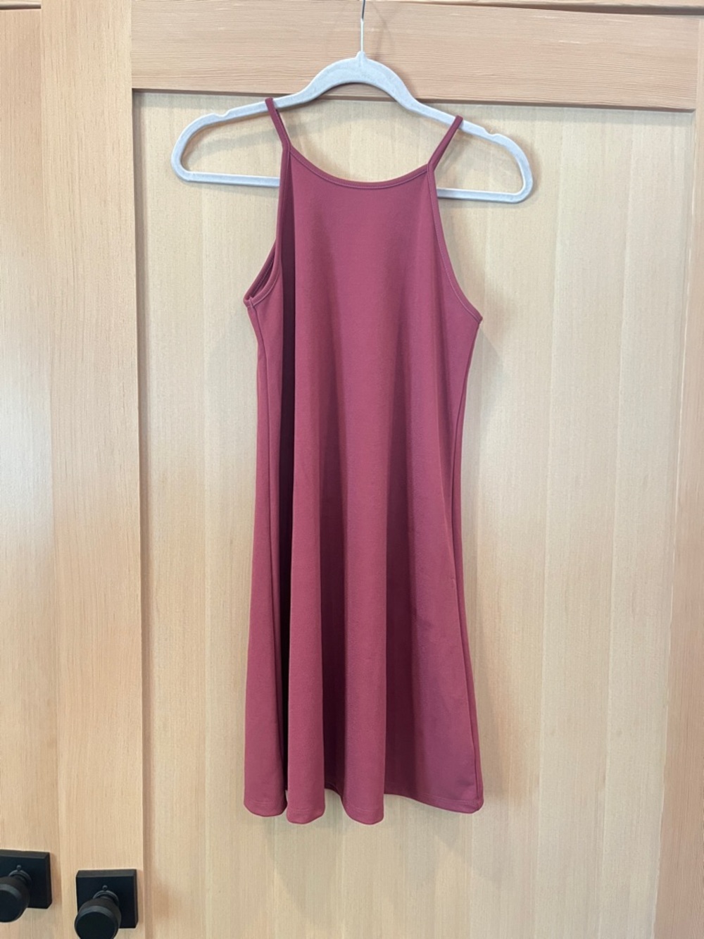 Wallflower Sleeveless Spaghetti Strap Dress - Dusty Rose